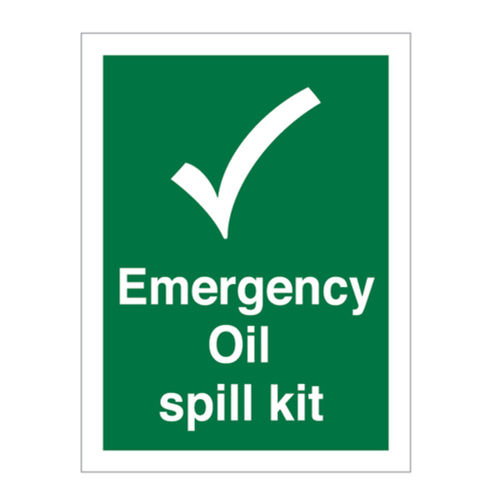 Emergency Oil Spill Kit Sign (40425V)